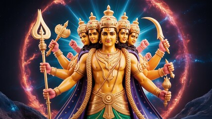Fototapeta premium Murugan,Hindu, Hindu Deity, Cosmic Energy, Sacred Image