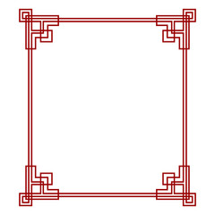 red chinese border frame.eps