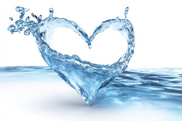 Liquid Love Heart Shaped Water Splash