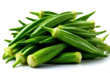 Fototapeta premium Healthy and Crisp A Pile of Okra Pods