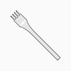 Leather diamond chisel. Vector illustration