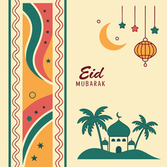 eid al adha mubarak islamic festival web banner te 