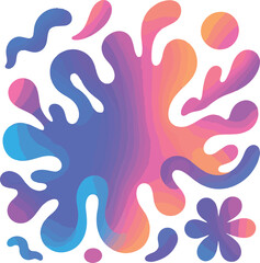 colorful paint splashes  vector 