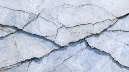 Highly detailed topdown view of white macaubas quartzite surface with subtle cracks and veins realistic polished stone texture