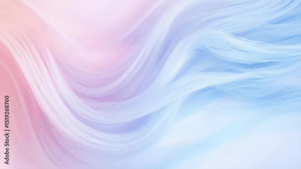 Aufkleber パステル カラーの抽象的な背景 ピンクと青のグラデーションと滑らかな波状のラインが特徴的な液体アートデザイン壁紙