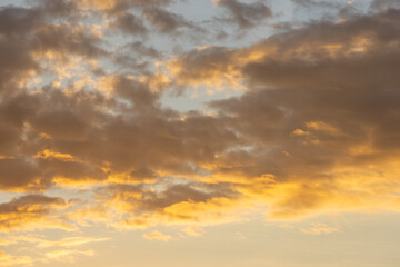 Sunset sky and evening glow