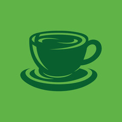 Minimalist Coffee and Tea Cup Silhouette Logo – Cafe & Beverage Icon