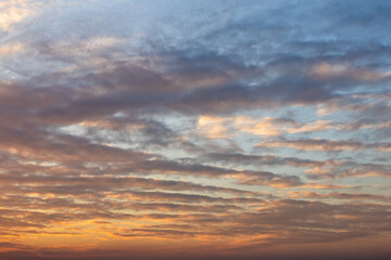 Sunset sky and evening glow