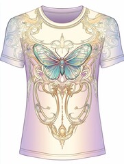 Elegant butterfly graphic tee