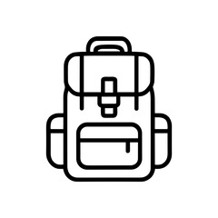 Bold backpack icon ready for adventure illustration design element