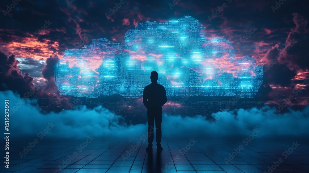 Poster exploring ai-driven cloud storage solutions for enhanced data management and accessibility