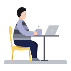 business man working on laptop computer