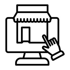 online marketplace Line Icon