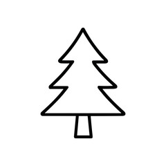Simplified evergreen tree icon graphic illustration design element
