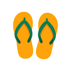 Summer sandals sunshine yellow footwear illustration design element