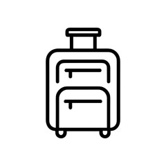 Wheeled suitcase  evokes travel illustration design element