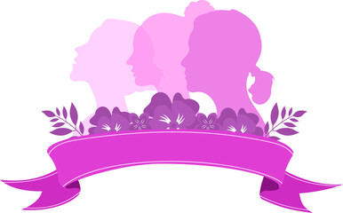Women's Day Silhouette Banner