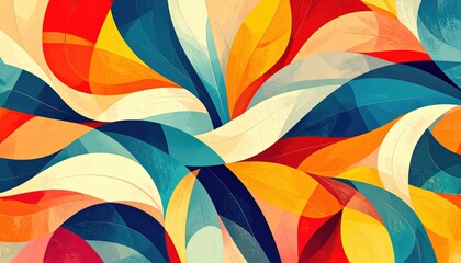 Fototapeta premium Dynamic colorful abstract art design digital artwork vibrant patterns contemporary style close-up view artistic concept