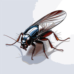 comic style fly vector for graphic design