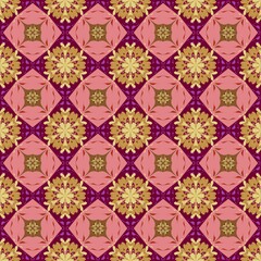 Floral background, geometric patterns, fabric designs, abstract images, vibrant colors.