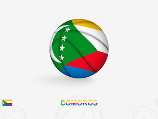 Fototapeta premium Comoros Basketball Concept with National Flag Design.