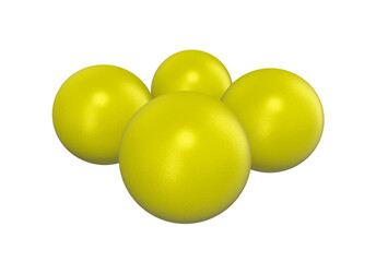 3d yellow balls png
