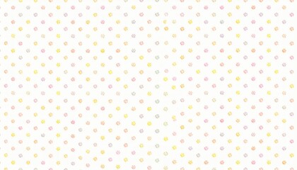 Colorful polka dot pattern design digital art minimalist style creative workspace eye-level view abstract concept