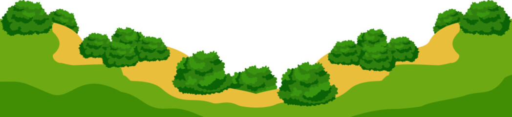 Land Bushes Corner Border