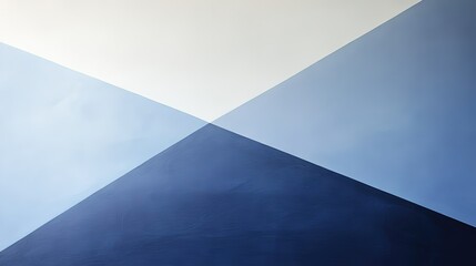 Abstract geometric paper-textured background in blue/gray with minimalist cut-out shapes and layered depth. Corporate design with architectural precision for business reports, tech presentations, bran