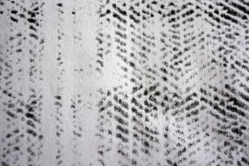 Unusual drawing on clean white paper with interesting black texture made by laser printer....