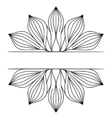 Elegant floral design with space for text in modern black and white style