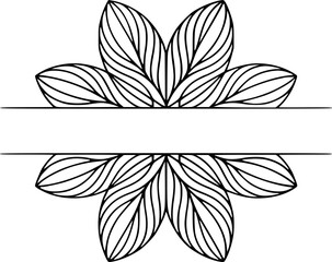 Floral design element with a space for text or personalization