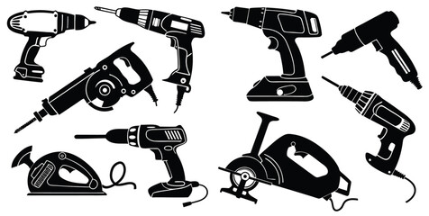  Industrial Strength: Vector Tool Silhouettes (Suggests durability and a clean design style)