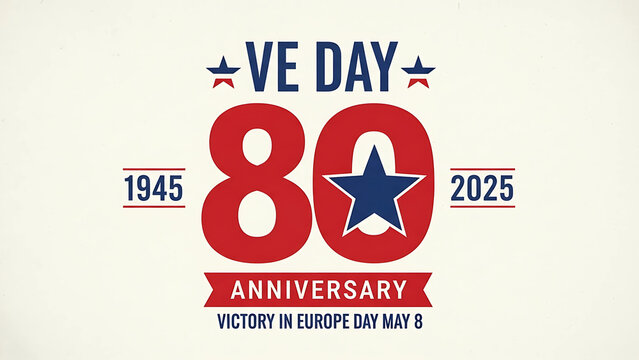 Ve day anniversary celebration victory europe may eight commemoration star patriotism event eighty