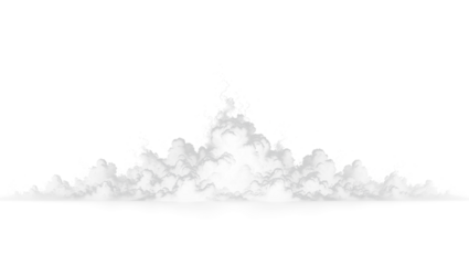 Dramatic grayscale cloud formation isolated on a transparent background - cloud smoke explosion dramatic grayscale monochrome weather