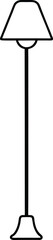floor lamp icon line art vector illustration on transparent background