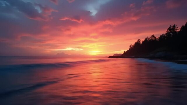 Tropical Sunset Beach – Ideal for Meditation, Travel Vlog, Nature Background, Relaxing Music, Screensaver