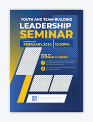 Team Building Workshop Flyer for Young Leaders  Clean and Modern Design