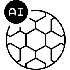 Fototapeta premium AI in Sports Icon