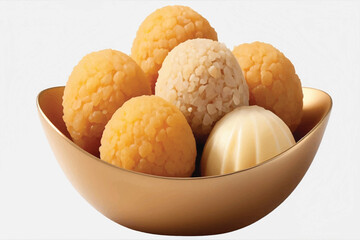 Laddu dessert food isolated on transparent background 