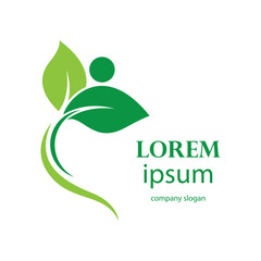 fresh leaf logo design for natural life