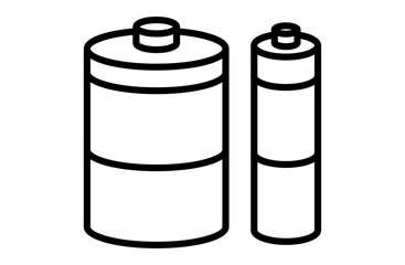 電池のアイコンベクターイラスト シンプル 線画