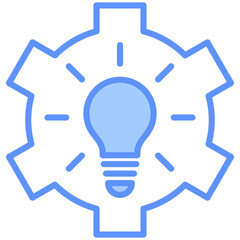 Innovation Outline Blue Color Icon