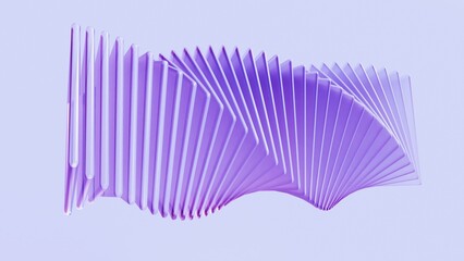 3D render of abstract shape in soft violet tones. Smooth twisted structure captured in clean minimal style, ideal for headers, backgrounds, or modern visual design.