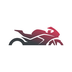 Unique motorcycle logo Modern and minimalist vector and abstract logo