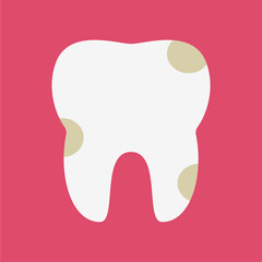 Tooth Cavity Vector Illustration.  Dental Icon Design 