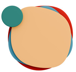 3D背景素材_ポップなフレーム_カラフル