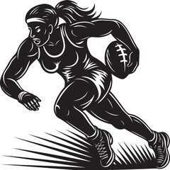 Fototapeta premium female football player silhouettes vector graphic design