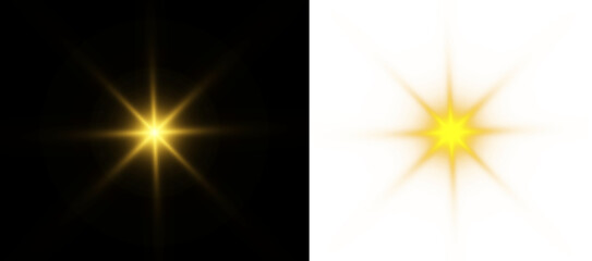 PNG yellow glow and glitter flare with golden light sparkle on festive star background PNG, where each shimmer reveals a starburst and magic dust meets a glowing star.

