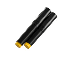 Two Yellow Lip Balms with Black Cases